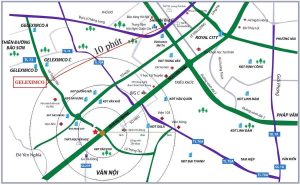 Bản đồ vị trí khu đô thị Geleximco Dương Nội nằm trên trục đường Lê Trọng Tấn – Lê Văn Lương kéo dài, kết nối dễ dàng tới trung tâm Hà Nội