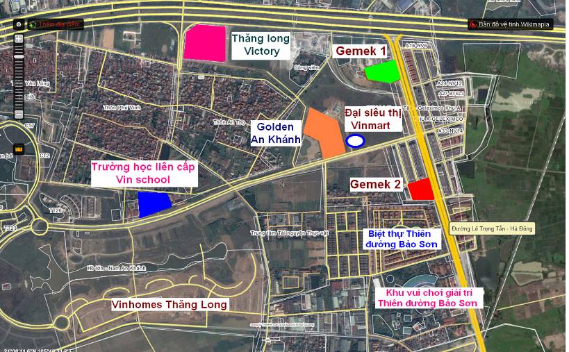 Vị trí khu đô thị Nam an Khánh